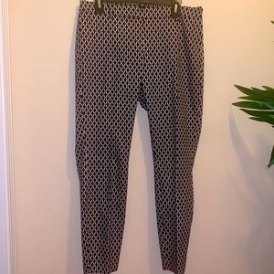 Black and white ankle pants